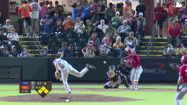 Coy James singles on a fly ball to left fielder Stiven Martinez. Dashyll Tejeda scores. Cashel Dugger to 3rd. Avery Ortiz to 2nd.