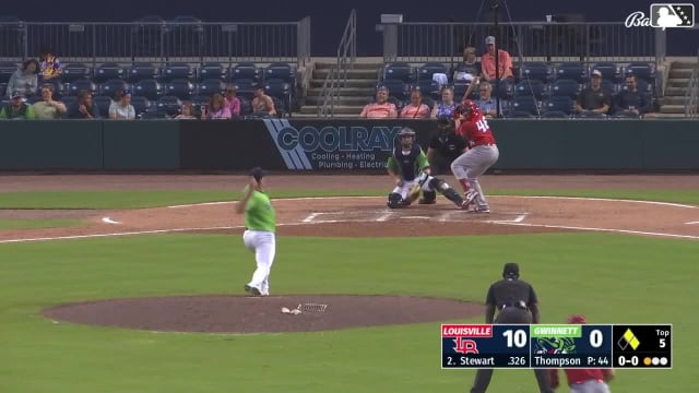 Sal Stewart's three-run homer