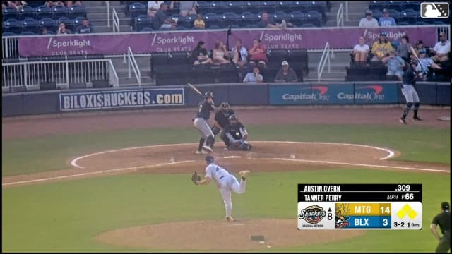 Austin Overn triples (5) on a soft ground ball to right fielder Mark Coley II. Kenny Piper scores. Gregory Barrios scores. Kamren James scores.