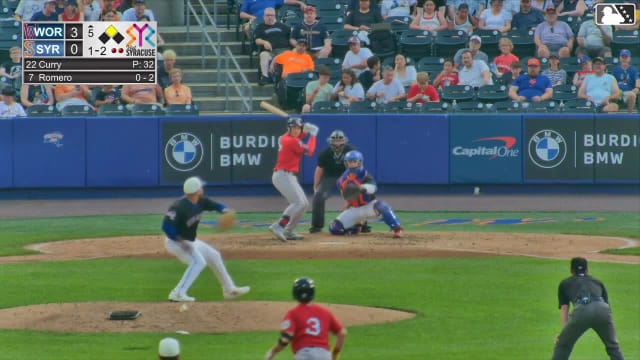 Mikey Romero singles on a line drive to left fielder MJ Melendez. Braiden Ward scores.