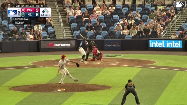 Kayson Cunningham singles on a ground ball to shortstop Eric Snow. JD Dix scores.