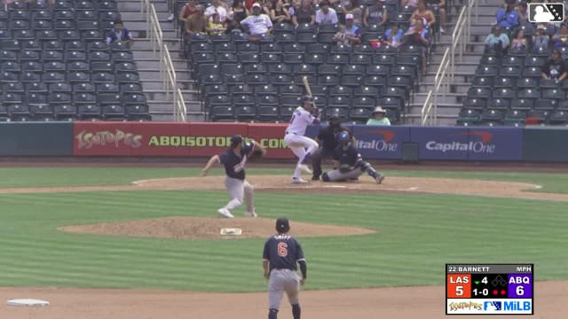 Sterlin Thompson homers (10) on a fly ball to left center field.
