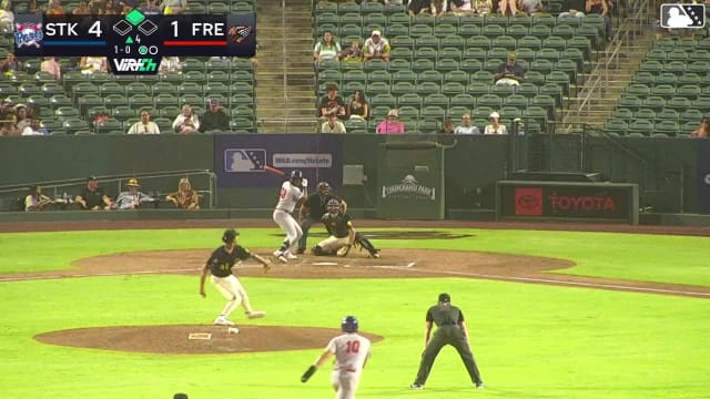 Edgar Montero singles on a ground ball to center fielder Landyn Vidourek. Roman Martin scores. Edgar Montero to 2nd.