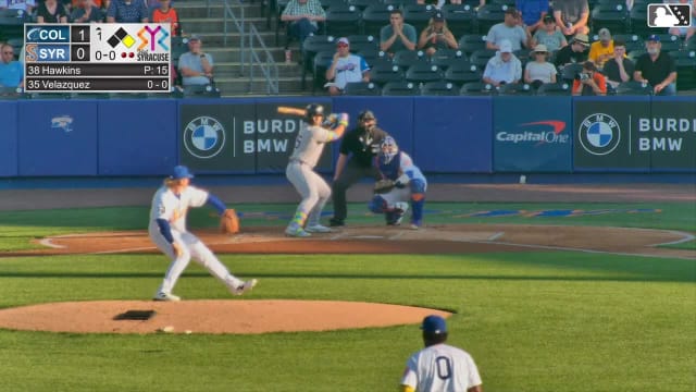Ralphy Velazquez homers (8) on a fly ball to right field. Kahlil Watson scores.