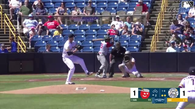 Kavares Tears homers (9) on a line drive to right field.