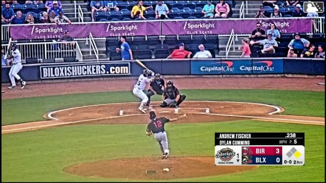 Andrew Fischer homers (23) on a fly ball to right field. Josh Adamczewski scores.