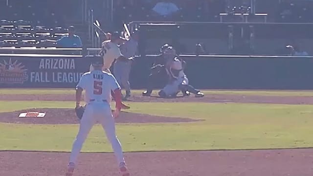 Carson Roccaforte's three-run double for Surprise
