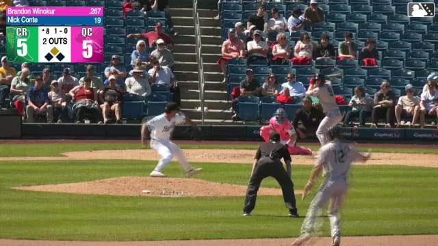 Brandon Winokur homers (3) on a fly ball to right center field. Marek Houston scores.