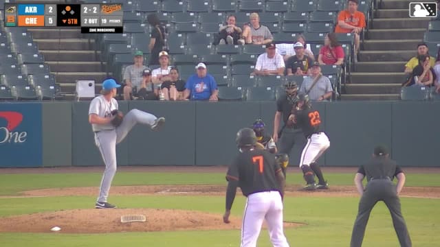 Griff O'Ferrall doubles (11) on a line drive to left fielder Wuilfredo Antunez. Anderson De Los Santos scores.