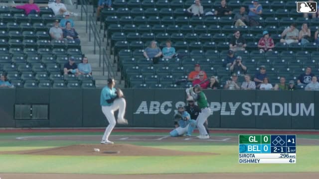 Mike Sirota homers (2) on a fly ball to center field.