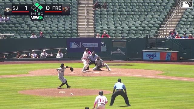 Roldy Brito singles on a sharp line drive to right fielder Cam Maldonado. Jesus Freitez scores. Jeremy Ciriaco to 3rd.