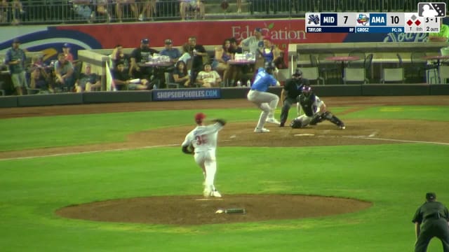 Devin Taylor doubles (12) on a sharp fly ball to center fielder Druw Jones. Justin Riemer scores. Casey Yamauchi scores.