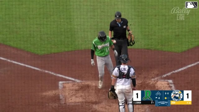 Justin Lebron's first professional homer
