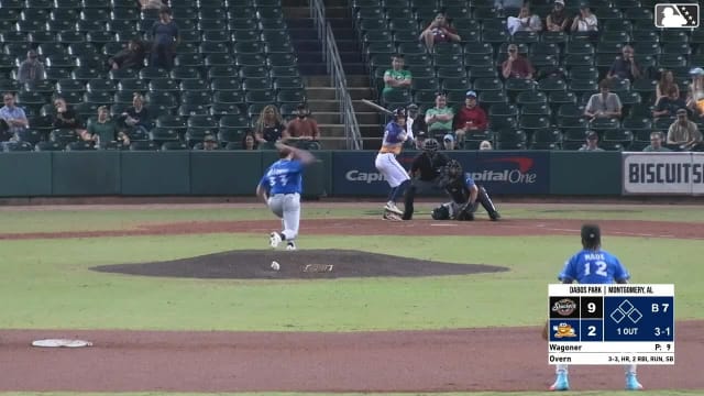 Austin Overn homers (6) on a line drive to right field.