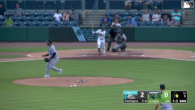 Johan Dominguez picks up his fifth strikeout