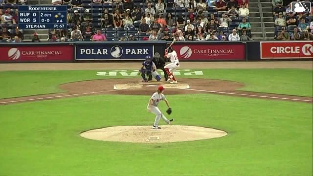 Franklin Arias singles on a line drive to center fielder Daz Cameron. Nathan Hickey scores.