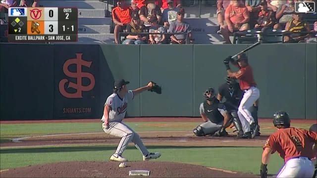 Lorenzo Meola singles on a sharp line drive to left fielder Nathan Hall. Broedy Poppell scores.