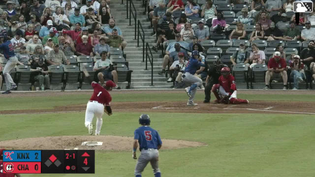 Kane Kepley homers (1) on a fly ball to right field. Alex Madera scores.