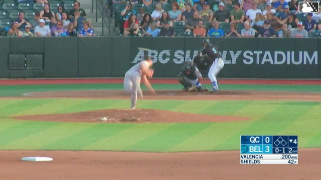 Esmil Valencia homers (3) on a line drive to left center field.