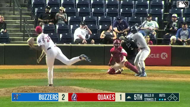 Joendry Vargas strikes out swinging.