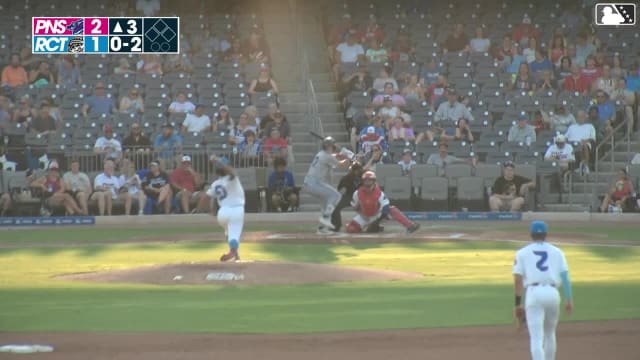 Cam Cannarella homers (6) on a fly ball to center field.