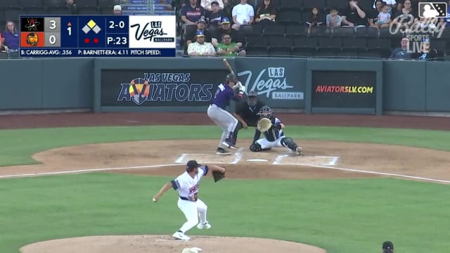 Mason Barnett In play, run(s) to Cole Carrigg