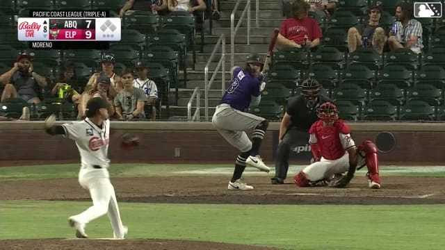 Zac Veen homers (18) on a fly ball to left field.
