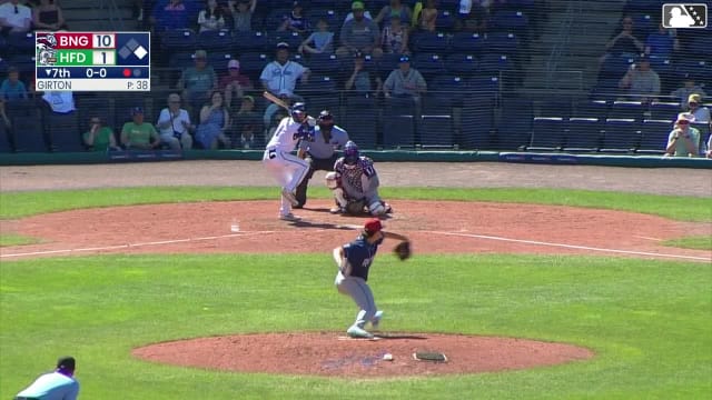 Roc Riggio homers (13) on a fly ball to right center field. Dyan Jorge scores.