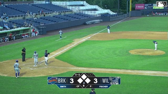 Aidan Smith hits his first home run for the Cyclones
