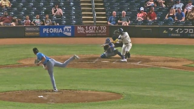 Juan Baez's two-run triple in the Arizona Fall League