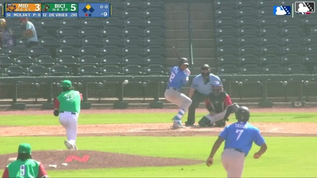 Leo De Vries homers (12) on a fly ball to right field. Devin Taylor scores.