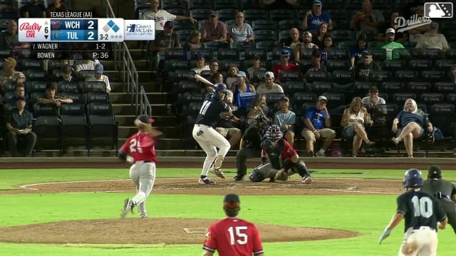 Logan Wagner singles on a sharp line drive to right fielder Garrett Spain. Taylor Young scores. Elijah Hainline to 3rd.