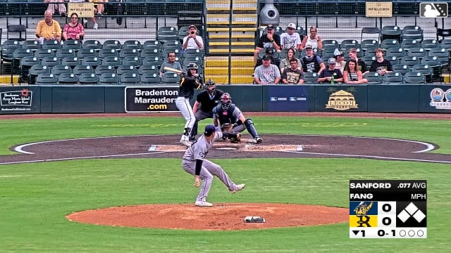 Wyatt Sanford homers (2) on a fly ball to right field.