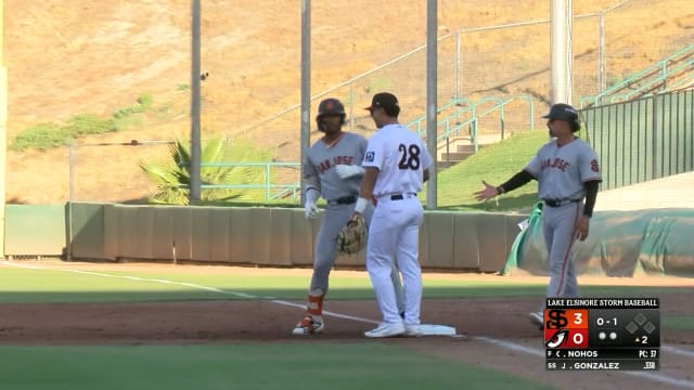 Giants' top prospect Josuar Gonzalez's three-hit game