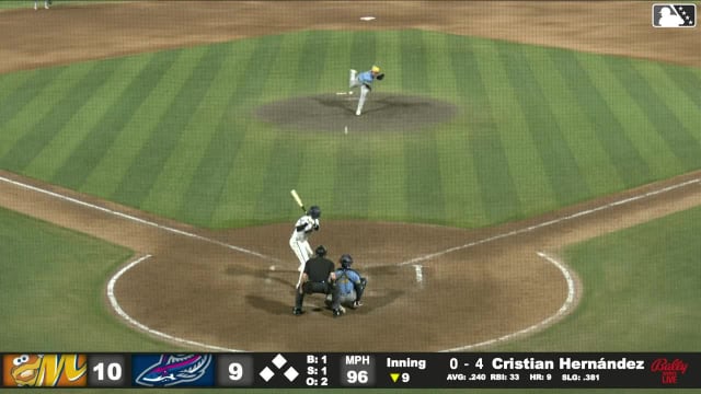 Cristian Hernández homers (10) on a fly ball to center field.