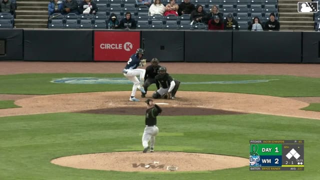 Bryce Rainer homers (1) on a line drive to left field.