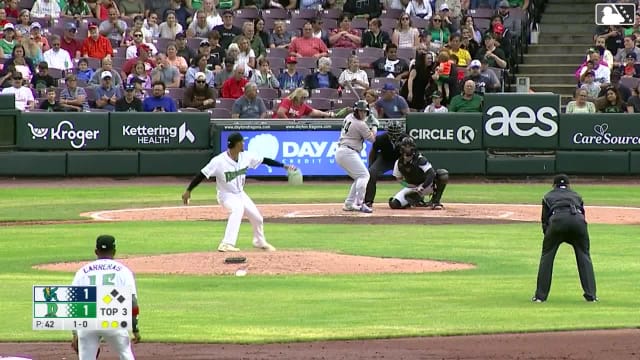 Enrique Jimenez singles on a line drive to left fielder Jacob Friend. Yasser Mercedes scores.
