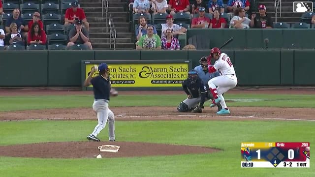 Deniel Ortiz homers (6) on a fly ball to left center field.