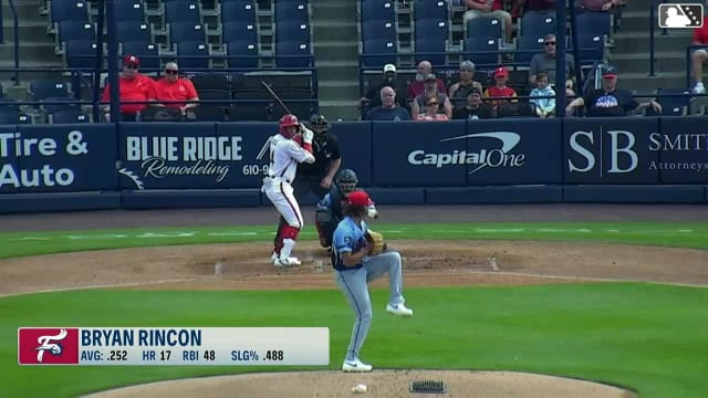 Bryan Rincon homers (18) on a fly ball to right field.