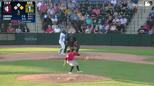 Juan Cabada doubles (2) on a sharp line drive to right fielder Logan Hughes. Jose Silva scores.