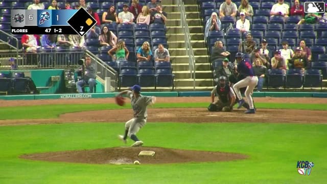 Billy Carlson doubles (1) on a fly ball to center fielder Jose Pirela. Jaden Fauske scores.