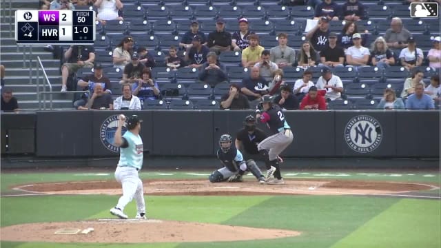 Kyle Lodise homers (2) on a fly ball to center field.