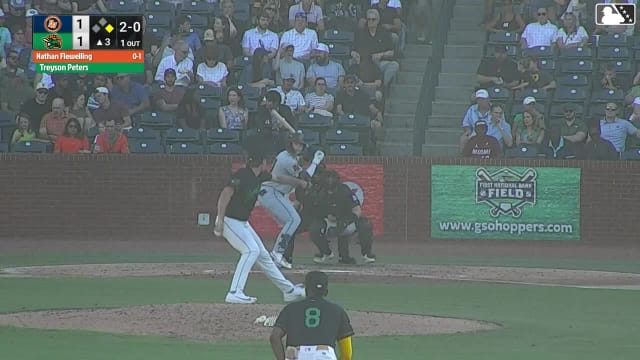 Nathan Flewelling homers (18) on a fly ball to right center field. Aidan Smith scores.