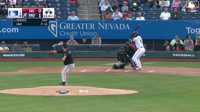 LuJames Groover doubles (26) on a fly ball to left fielder Bo Davidson. Lourdes Gurriel Jr. scores. Tyler Locklear scores.