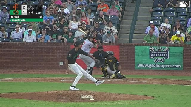 Ty Head homers (1) on a fly ball to right field.