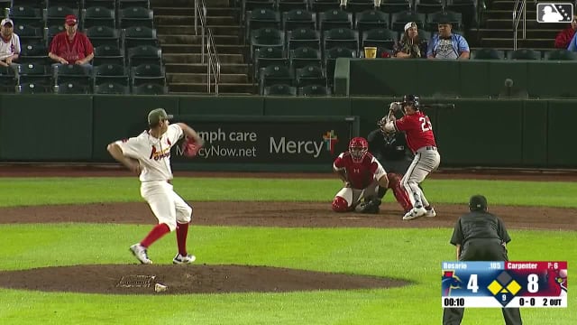 Kala'i Rosario singles on a ground ball to shortstop Miguel Villarroel. Caleb Roberts scores. Miguel Briceno to 2nd.