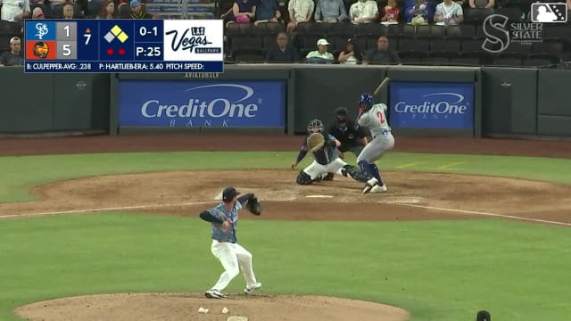 Kaelen Culpepper homers (8) on a fly ball to left field. Aaron Sabato scores. Tanner Schobel scores.