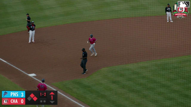 Fenwick Trimble homers (4) on a fly ball to left field. Brendan Jones scores. Cristian Hernández scores.