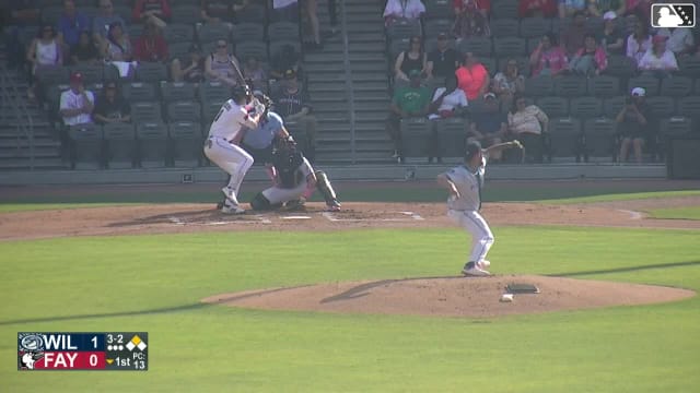 Xavier Neyens singles on a sharp ground ball to right fielder Pedro Ibarguen. Anthony Huezo scores.