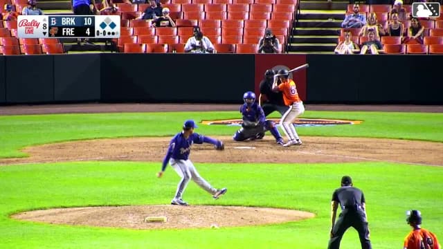 Brandon Butterworth singles on a ground ball to right fielder Yohairo Cuevas. Edwin Amparo scores. Fielding error by right fielder Yohairo Cuevas.